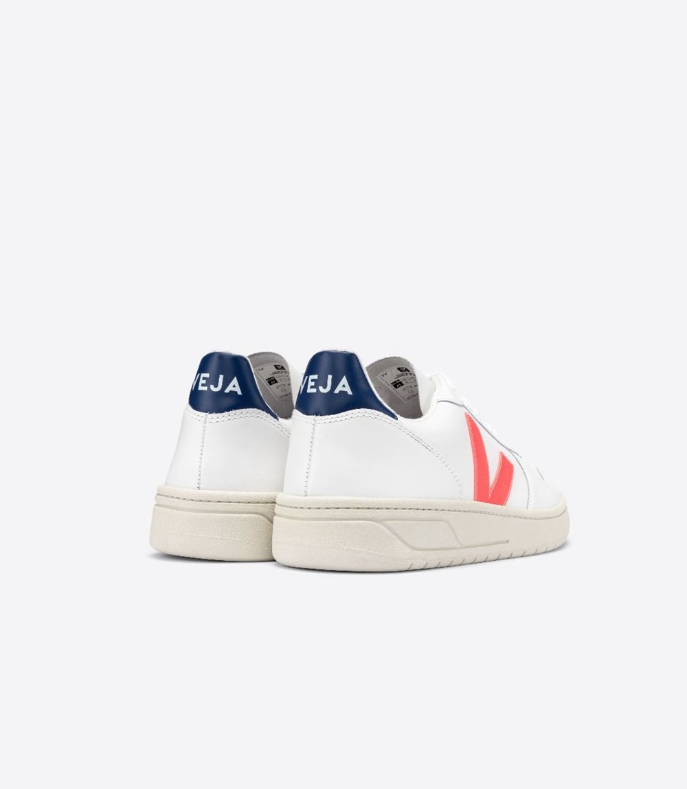 Veja Sneakers Barbati - V-10 Piele - Albi/Portocalii - 6341927-NI